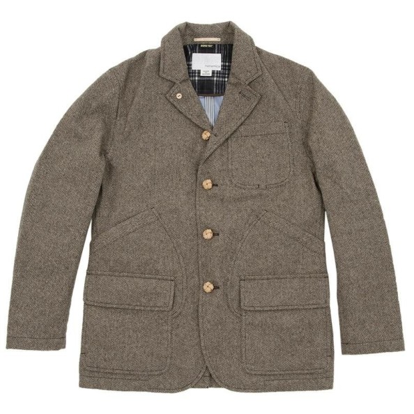 Nanamica Gore-Tex Field Jacket in Beige Herringbone 