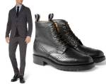Oliver Spencer black brogue boots are as stylish as they are tough to polish. So I've given them a miss this time.