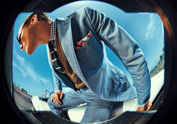 suitsupply spring summer 2013 collection- Washington blue check wool linen suit $469