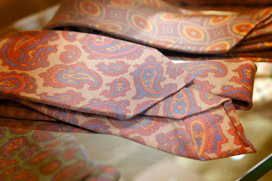 Paisley selvedged silk tie from Salvatore Piccolo SS13.
