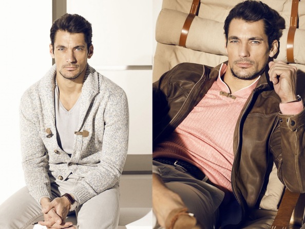 David Gandy fronts Massimo Dutti's 2013 campaign with classic colors like black, brown and navy blues.