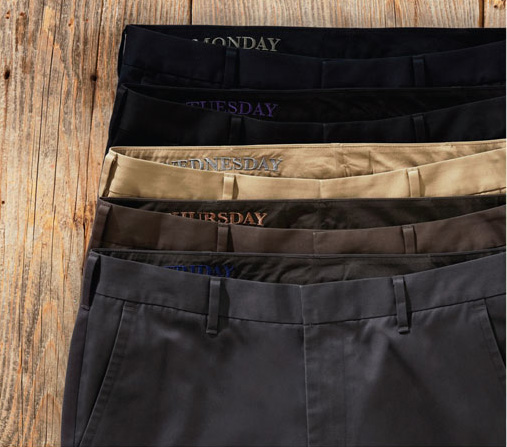 Bonobos  WEEKDAY WARRIORS: Monday Blues, Tuesday Blacks, Wednesday Tans, Thursday Browns, Friday Greys
