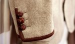 Gay Talese and his Brioni sleeve detail after refurbishment.