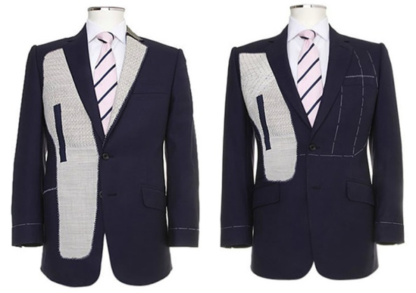 Left: Fully canvassed Right: Half canvassed. Image: Montagio Custom Tailoring Australia.