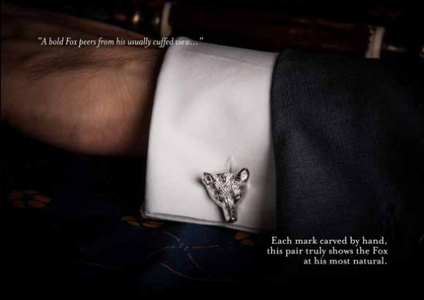 whimisical accessories- monsieur fox cufflinks and pocket squares 3