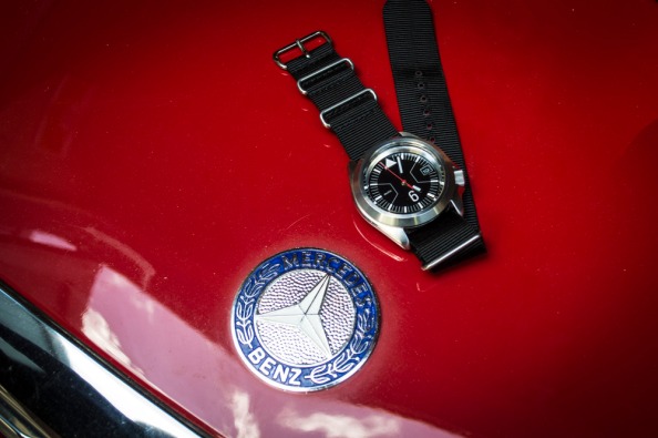 An automative dial inspired Seiko mod from Matthew Humphries Design. It's a printed dial but the red seconds hand really sells the dashboard look on your wrist.