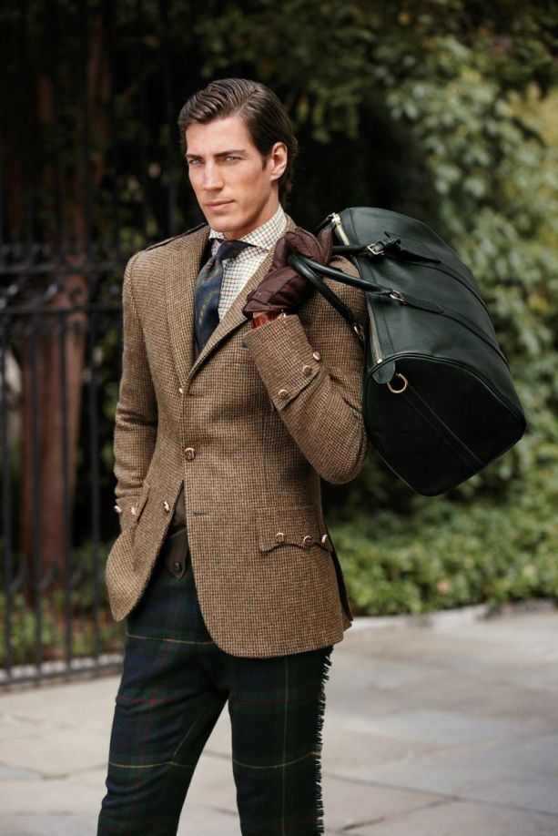 The tweed sport coat, emblematic of Ralph Lauren Purple Label.