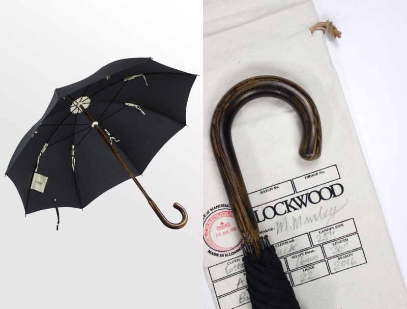 Kingsman style - The Weapon: Handcrafted Lockwood Oak wood umbrella with Black cotton canopy